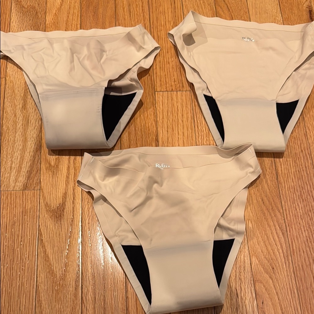 Ruby Love girls period underwear, lot of 3, size youth XXS
